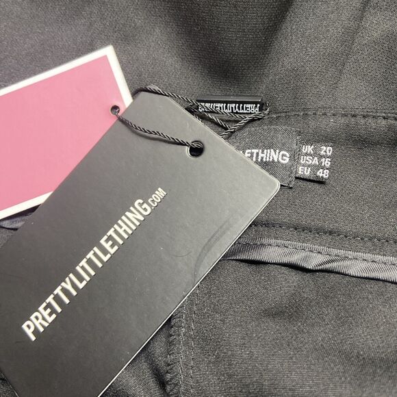 Pretty Little Thing Avani Black Suit Pants Slim Fit Ankle Length Size 16 NWT - Picture 6 of 6